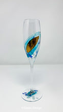 Load image into Gallery viewer, Champagne Flute - Turquoise Leaf Collection
