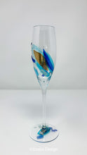 Load image into Gallery viewer, Champagne Flute - Turquoise Leaf Collection
