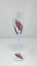 Load image into Gallery viewer, Champagne Flute - Dark Mauve Leaf Collection
