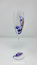 Load image into Gallery viewer, Champagne Flute - Purple Copper Leaf Collection
