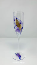 Load image into Gallery viewer, Champagne Flute - Purple Copper Leaf Collection
