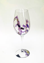 Load image into Gallery viewer, Red Wine Glass - Purple Leaf Collection
