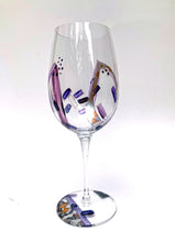 Load image into Gallery viewer, Red Wine Glass - Purple Leaf Collection
