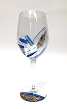 Load image into Gallery viewer, Red Wine Glass - Blue Leaf Collection
