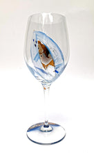 Load image into Gallery viewer, Red Wine Glass - Blue Leaf Collection
