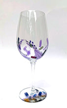 Load image into Gallery viewer, Red Wine Glass - Purple Abstract Collection
