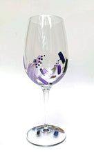 Load image into Gallery viewer, Red Wine Glass - Purple Abstract Collection
