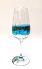 Load image into Gallery viewer, Red Wine Glass - Blue Swirl Collection
