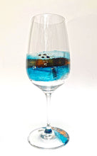 Load image into Gallery viewer, Red Wine Glass - Blue Swirl Collection
