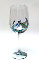 Load image into Gallery viewer, White Wine Glass - Blue Leaf Collection
