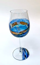 Load image into Gallery viewer, Porto Wine Glass - Blue Swirl Collection
