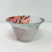 Load image into Gallery viewer, Bowl - Spring Red and Silver Abstract
