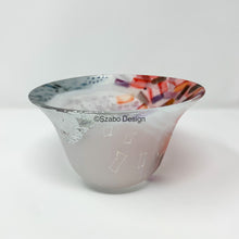 Load image into Gallery viewer, Bowl - Spring Red and Silver Abstract
