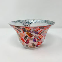 Load image into Gallery viewer, Bowl - Spring Red and Silver Abstract
